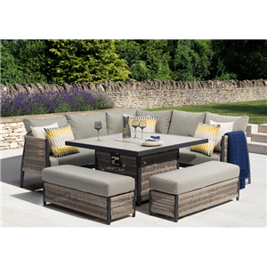 Mauritius Modular Sofa Set With Firepit